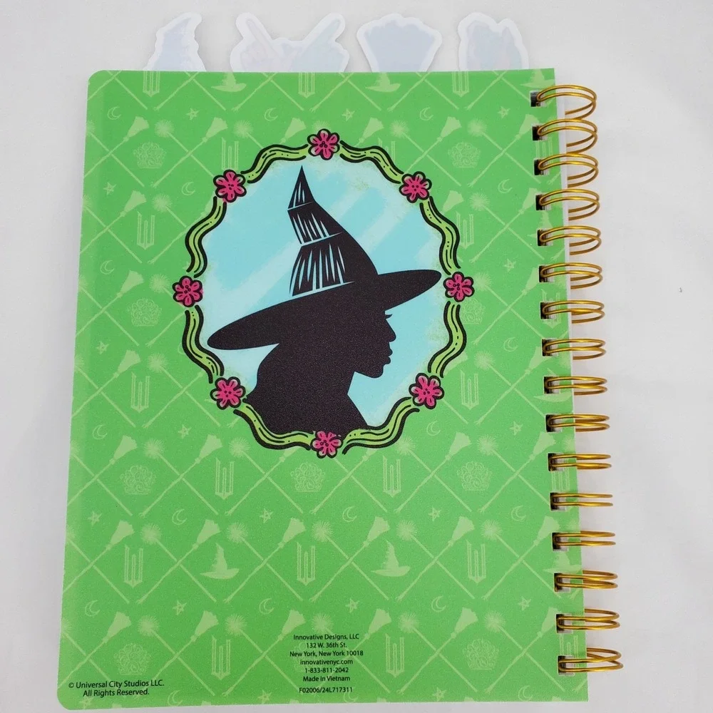 Wicked Journal Spiral Bound Green Elphaba Bookmark Sections 96 Pages 8